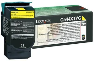 Lexmark Original Toner C544X1YG, yellow, 4000S, extra high Kapazität, Return, Lexmark X544x, O